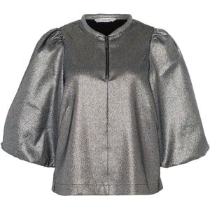 Summum Woman Dames blouse grijs (Maat: 38) - Halslijn: Ronde hals,