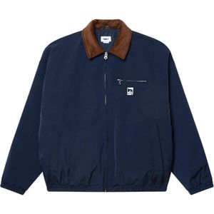 Obey Heren jas blauw (Maat: S) - Effen
