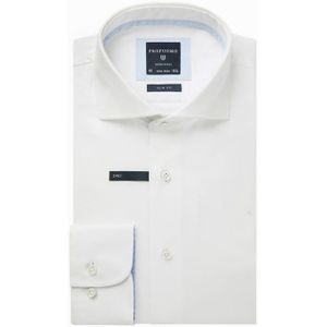 Profuomo Overhemd lange mouw wit (Maat: 43) - Effen