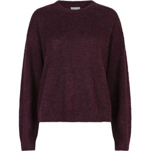 Dante6 Trui bordeaux (Maat: XL) - Effen - Halslijn: Ronde hals,