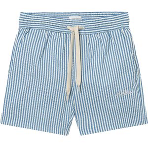 Les deux Stan stripe seersucker korte broek blauw (Maat: 128)