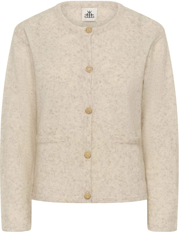 Karen by Simonsen - Kbzelda Round Neck Cardigan - Beige - Dames - Wol