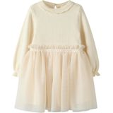 Lil' Atelier Meisjes jurk ecru (Maat: 92) - Effen