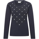 HV Society - HVSIsidora - Longsleeve - Blauw - Glitter - Ronde Halslijn