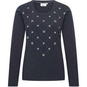 HV Society - HVSIsidora - Longsleeve - Blauw - Glitter - Ronde Halslijn