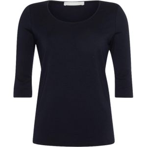 Bianca Longsleeve blauw (Maat: 36) - Effen - Halslijn: Ronde hals,