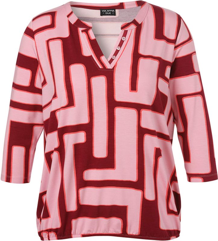 Via Appia Due - Top lange mouw 2514449 - Bordeaux - T-shirt