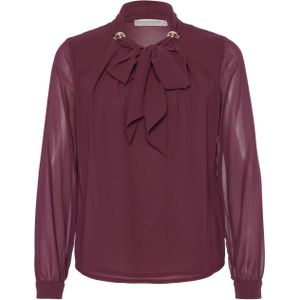 Rinascimento Blouse bordeaux (Maat: S) - Effen - Halslijn: Ronde hals,