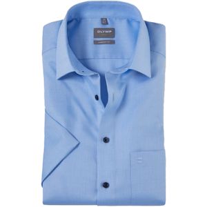 Olymp Comfort Fit Luxor Overhemd korte mouw blauw (Maat: 43)