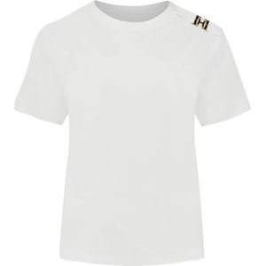 Fifth House T-shirt wit (Maat: 38) - Effen - Halslijn: Ronde hals,