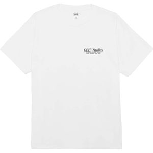 Obey T-shirt wit (Maat: L) - Fotoprint - Halslijn: Ronde hals,