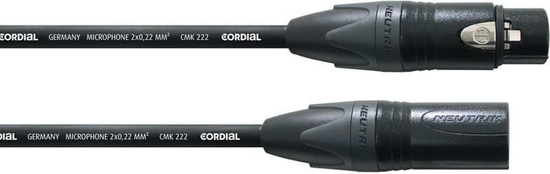Cordial CPM 1 FM Mikrofonkabel Neutrik XLR male/female, 1 Meter schwarz