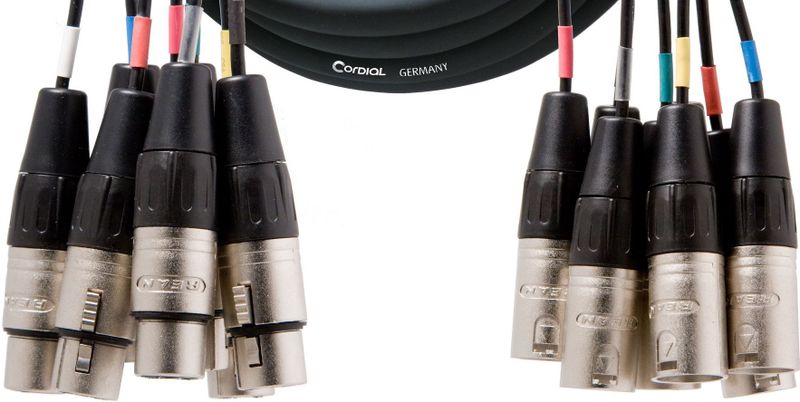 Cordial CML 8-0 FM 3 C 8x XLR female 8x XLR male 3 m, Audio-Multitrack