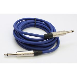Gitarrenkabel 6,3mm Klinke/Klinke, Mono, Neutrik, 3 Meter, blau