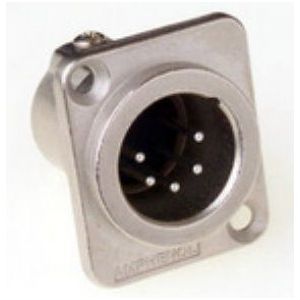 XLR Amphenol AC5MDZ, XLR Einbaustecker, male, 5-polig