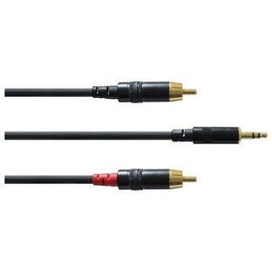 Cordial CFY 1,5 WCC, 1,5m, 3,5mm Stereo Klinke2x Cinch male Insertkabel