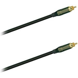 Cinchkabel, Cinchstecker Cinchstecker schwarz mit Goldkontakte, 5,0m, schwarz