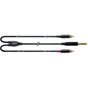Cordial CFY 1,5 VCC 1,5m, 6,3 mm Stereo Klinke2x Cinch male Insertkabel