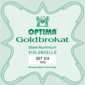 Cello Saiten Optima Goldbrokat 3/4 Stahl Satz 862/1200B