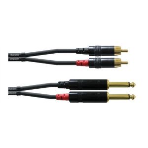 Cordial CFU 6 PC, 6 m, 2x Klinke 6,3mm 2x Cinch male Insertkabel
