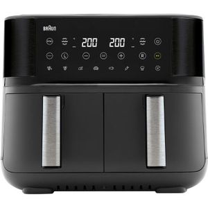 TwinCook 3 Heißluftfritteuse TD 3030I BK Schwarz