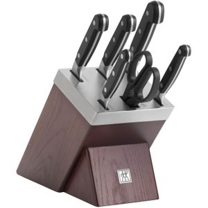 ZWILLING Pro 7-tlg, Selbstschärfender Messerblock, Braun