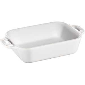 Staub Ceramique Auflaufform 14 x 11 cm, rechteckig, Weiß, Keramik