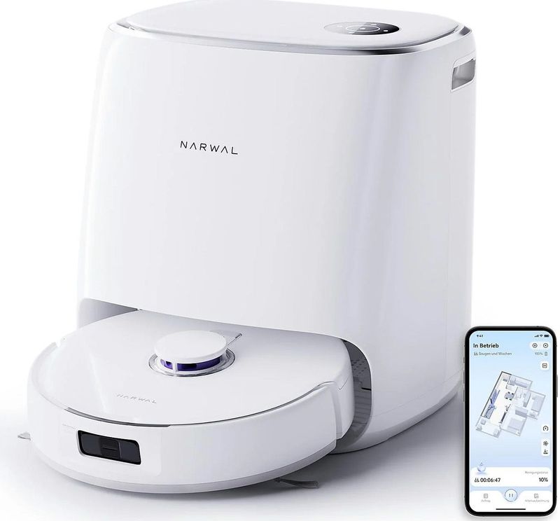 Narwal Freo X ultra Extend, Saug- u. Wischroboter, Selbstentleerend, 7KI-Dirtsense™, Schwebebürste Exklusivpatent, Intelligente Hindernisvermeidung
