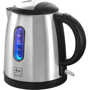 Melitta Prime Aqua mini Top | Wasserkocher | 360 Grad Basisstation | 1 Liter Füllmenge | 2200 Watt | Überhitzungsschutz | Lift On, Switch Off Funktion