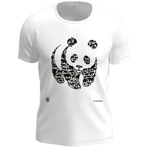 Circulair t-shirt - panda - unisex - maat XXS