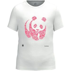 WWF kinder t-shirt - Panda - roze op wit - maat 3-4 jaar