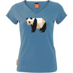 Okimono x WWF - Panda - blauw - dames - v-hals - maat XS