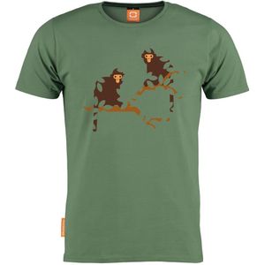 Okimono x WWF - Leaves - groen - heren - ronde hals - maat S