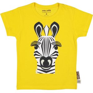 Coq en Pâte kinder t-shirt - Zebra - geel - maat 6 jaar