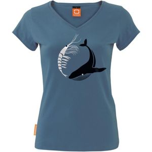 Okimono x WWF - Circle of Life - blauw - dames - v-hals - maat XS