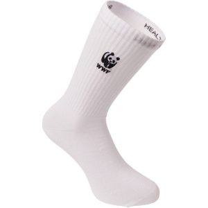 Retro sokken wit met panda logo - maat 35-40