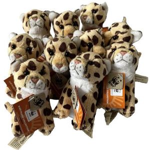 Set van 10 kleine cheeta knuffeltjes