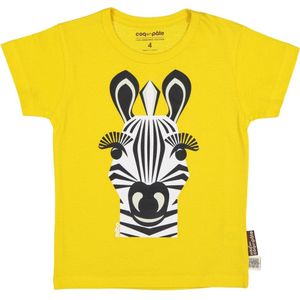 Coq en Pâte kinder t-shirt - Zebra - geel - maat 2 jaar