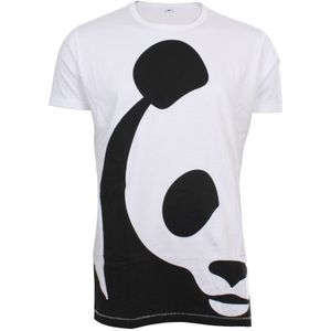 Wit t-shirt Panda Heren maat XL