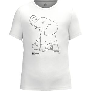 WWF kinder t-shirt - Olifantje - wit - maat 3-4 jaar