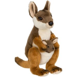 WWF-knuffel Wallaby moeder met kind (19 cm)