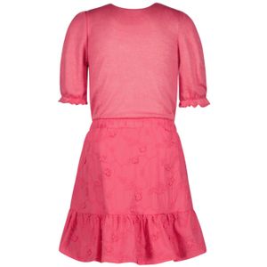 Meisjes jurk bloemen - Roze