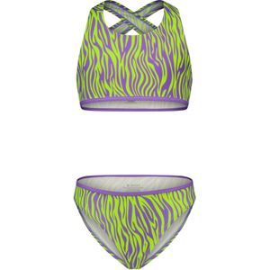 Meisjes bikini AOP - Active zebra groen