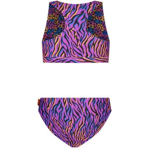 Meisjes bikini reversibel - Funky zebra