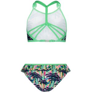 Meisjes bikini AOP ruffel - Tropical palms