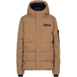 Jongens winterjas puffer - Warm zand