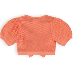 Meisjes vest gebreid croped - Azra - Lobster rood