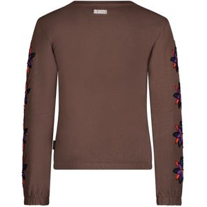 Meisjes sweater bruin - Gwen - Walnoot