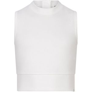 Meisjes crop top rib - Off wit