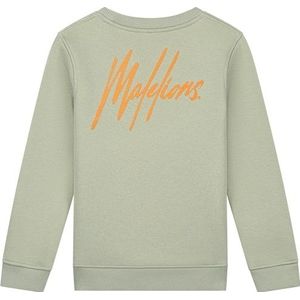 Sweater signature gestreept - Zeegras / Oranje